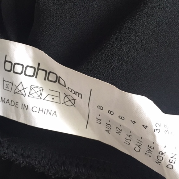 BooHoo Size 4 Black Tiered Strappy Swing Dress - Picture 6 of 6